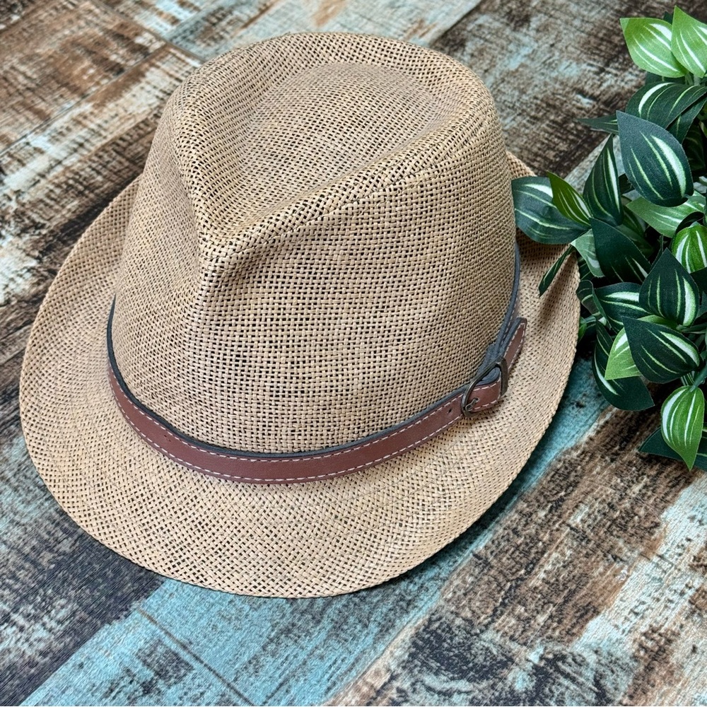 🆕 Men’s Stylish “RUGGINE” Fedora with Brown Band | #S11